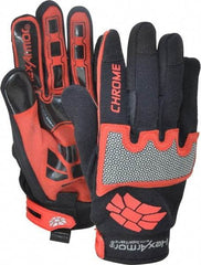 HexArmor - Size M (8), ANSI Cut Lvl A8, Puncture Lvl 2, Synthetic Leather Cut Resistant Gloves - Hook & Loop Cuff, Black/Red, Paired - Eagle Tool & Supply