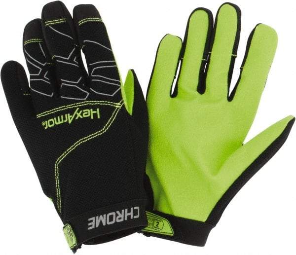 HexArmor - Size M (8), ANSI Cut Lvl A8, Puncture Lvl 2, Synthetic Leather Cut & Puncture Resistant Gloves - Hook & Loop Cuff, Black/Gray, Paired - Eagle Tool & Supply
