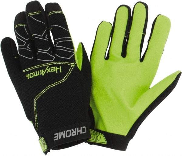 HexArmor - Size XL (10), ANSI Cut Lvl A8, Puncture Lvl 2, Synthetic Leather Cut & Puncture Resistant Gloves - Hook & Loop Cuff, Black/Gray, Paired - Eagle Tool & Supply