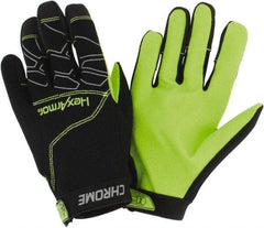 HexArmor - Size XL (10), ANSI Cut Lvl A8, Puncture Lvl 2, Synthetic Leather Cut & Puncture Resistant Gloves - Hook & Loop Cuff, Black/Gray, Paired - Eagle Tool & Supply