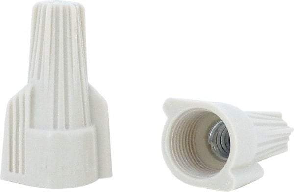 Ideal - 3, 22 to 3, 10 AWG, 600 Volt, Flame Retardant, Wing Twist on Wire Connector - Tan, 221°F - Eagle Tool & Supply
