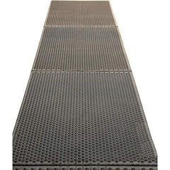 Barefoot - 3' Long x 4' Wide, Dry/Wet Environment, Anti-Fatigue Matting - Black, EPDM Rubber with EPDM Rubber Base - Eagle Tool & Supply