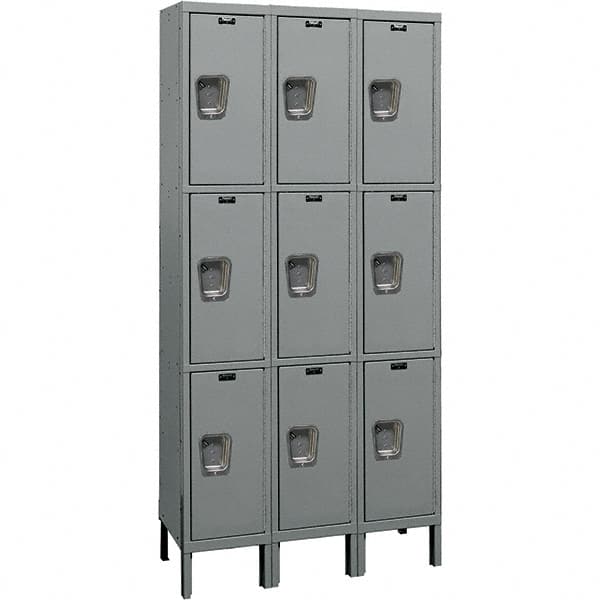 Hallowell - 9 Door, 3 Tier, Premium Wardrobe Lockers - Eagle Tool & Supply