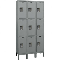 Hallowell - 9 Door, 3 Tier, Premium Wardrobe Lockers - Eagle Tool & Supply