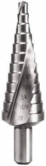Hertel - 12 Hole Sizes, 3/16 to 7/8" Hole Diam High Speed Steel Step Drill Bit - Eagle Tool & Supply