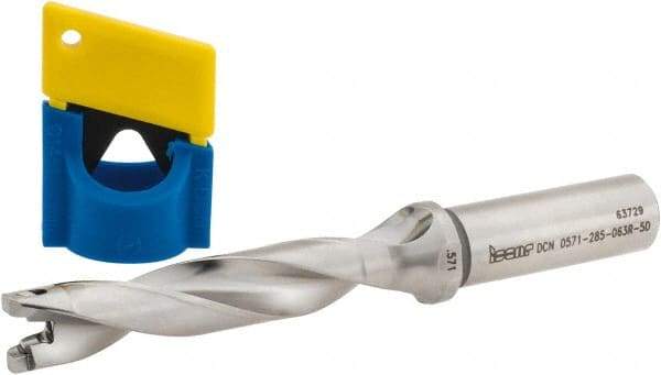 Iscar - 0.571" to 0.587" Diam, 5xD, 2.85" Max Depth, 5/8" Shank Diam, 5.54" OAL, Replaceable-Tip Drill - FCP, ICK, ICK-2M, ICM, ICN, ICP, iCP-2M Insert, 14 Seat Size, 43275619 Toolholder, Series SumoCham - Eagle Tool & Supply