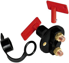 Battery Doctor - 1 Position, 12 Volt, 100 Continuous Amp, Water Resistant Inline Battery Switch - Battery Knife Switch Sequence, 1 Switch, Gold - Eagle Tool & Supply