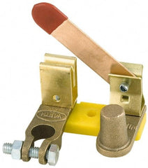 Battery Doctor - 1 Position, 12 Volt, 250 Continuous Amp, Top Mount Battery Switch - Battery Knife Switch Sequence, 1 Switch, Gold - Eagle Tool & Supply