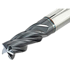 Iscar - 10mm, 4 Flute, Single End, Solid Carbide, 0.5mm Corner Radius End Mill - 80mm OAL, Right Hand Flute, 20mm LOC, Right Hand Cut, 40mm Extended Reach - Eagle Tool & Supply