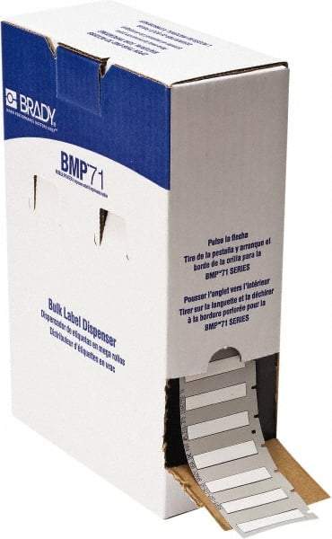 Brady - 1.765" Wide x 336" Long, White Heat Shrinkable Polyolefin Heat Shrink Tubing - For BMP61 Labeling System, BMP71 Label Printer, TLS 2200 Thermal Labeling System, TLS-pc Link Thermal Labeling System - Eagle Tool & Supply