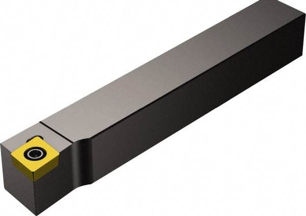 Sandvik Coromant - QS-SCLC, Right Hand Cut, -5° Lead Angle, 16mm Shank Height x 16mm Shank Width, Neutral Rake Indexable Turning Toolholder - 70mm OAL, CCMT 09 T3 08 Insert Compatibility, Series CoroTurn 107 - Eagle Tool & Supply
