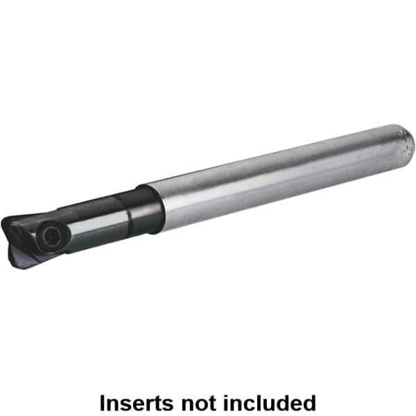 Kennametal - 20mm Cut Diam, 5mm Max Depth of Cut, 20mm Shank Diam, 177mm OAL, Indexable Ball Nose End Mill - 63mm Head Length, Straight Shank, KDMT Toolholder, KDM 20.. Insert - Eagle Tool & Supply
