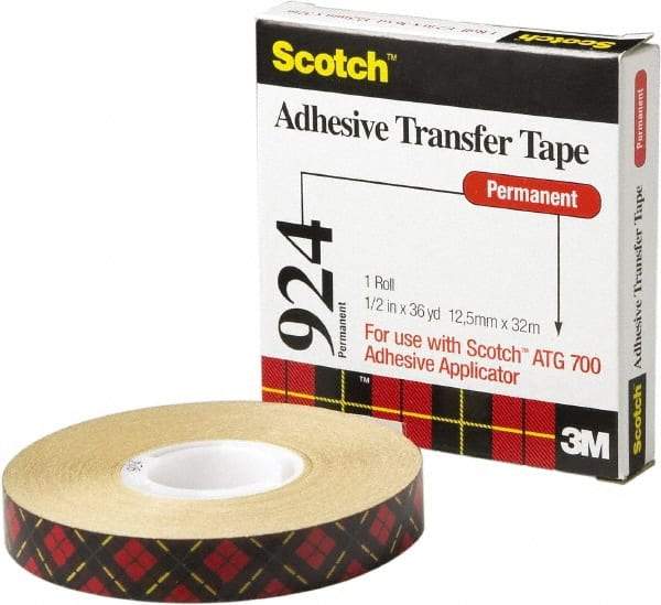 3M - 60 Yds. Long x 2" Wide, Medium Strength Acrylic Adhesive Transfer Tape - 2 mil Thick - Eagle Tool & Supply