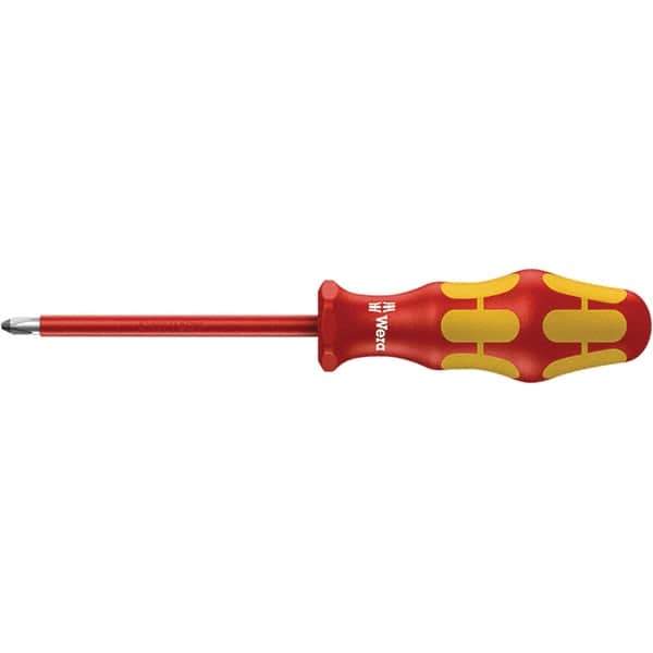 Wera - #4 Point, 8" Blade Length Insulated Screwdriver - 178mm OAL - Eagle Tool & Supply