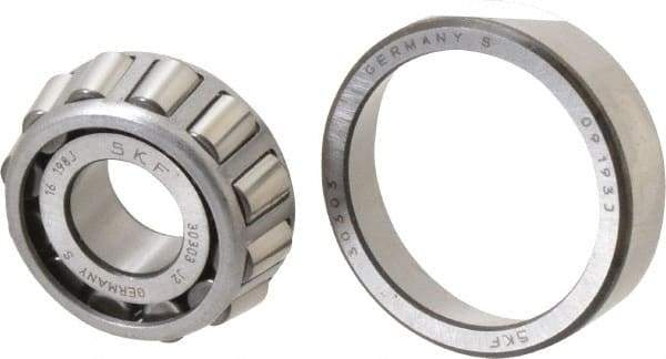 SKF - 17mm Bore Diam, 47mm OD, 15.25mm Wide, Tapered Roller Bearing - 28,100 N Dynamic Load Capacity, 25,000 N Static Load Capacity - Eagle Tool & Supply