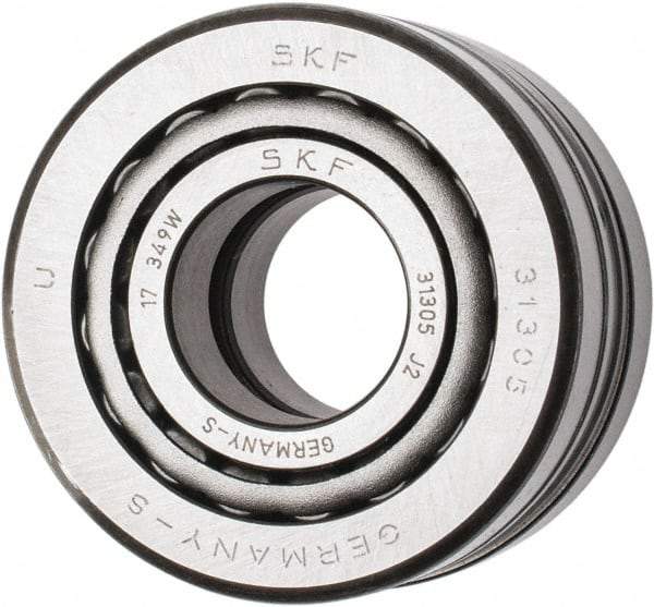 SKF - 25mm Bore Diam, 62mm OD, 36.5mm Wide, Tapered Roller Bearing - 64,400 N Dynamic Load Capacity, 80,000 N Static Load Capacity - Eagle Tool & Supply