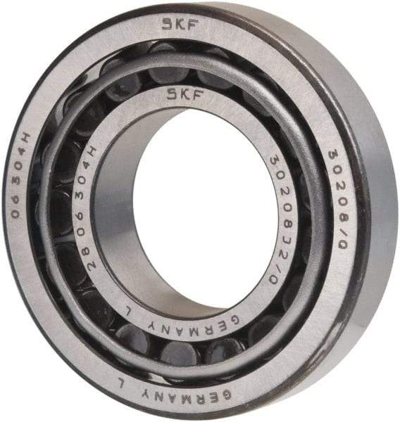 SKF - 40mm Bore Diam, 80mm OD, 19.75mm Wide, Tapered Roller Bearing - 61,600 N Dynamic Load Capacity, 68,000 N Static Load Capacity - Eagle Tool & Supply