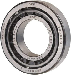 SKF - 40mm Bore Diam, 80mm OD, 19.75mm Wide, Tapered Roller Bearing - 61,600 N Dynamic Load Capacity, 68,000 N Static Load Capacity - Eagle Tool & Supply