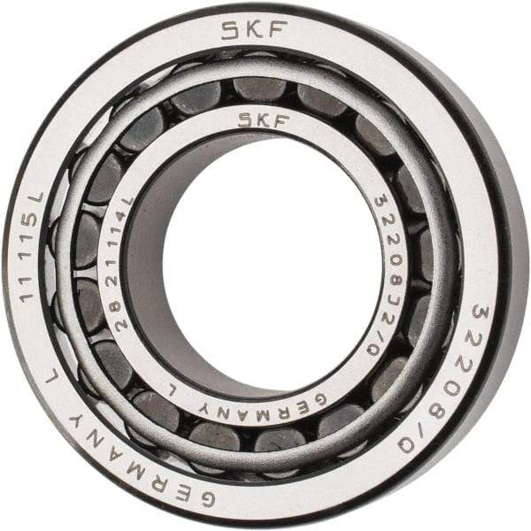 SKF - 40mm Bore Diam, 80mm OD, 24.75mm Wide, Tapered Roller Bearing - 74,800 N Dynamic Load Capacity, 86,500 N Static Load Capacity - Eagle Tool & Supply