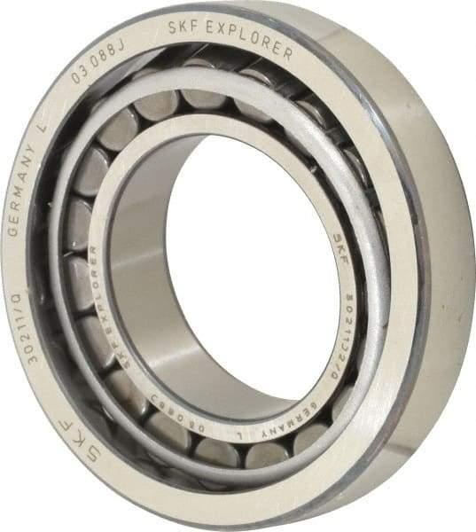SKF - 55mm Bore Diam, 100mm OD, 22.75mm Wide, Tapered Roller Bearing - 89,700 N Dynamic Load Capacity, 106,000 N Static Load Capacity - Eagle Tool & Supply