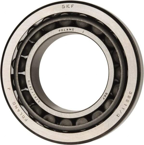 SKF - 55mm Bore Diam, 100mm OD, 26.75mm Wide, Tapered Roller Bearing - 106,000 N Dynamic Load Capacity, 129,000 N Static Load Capacity - Eagle Tool & Supply
