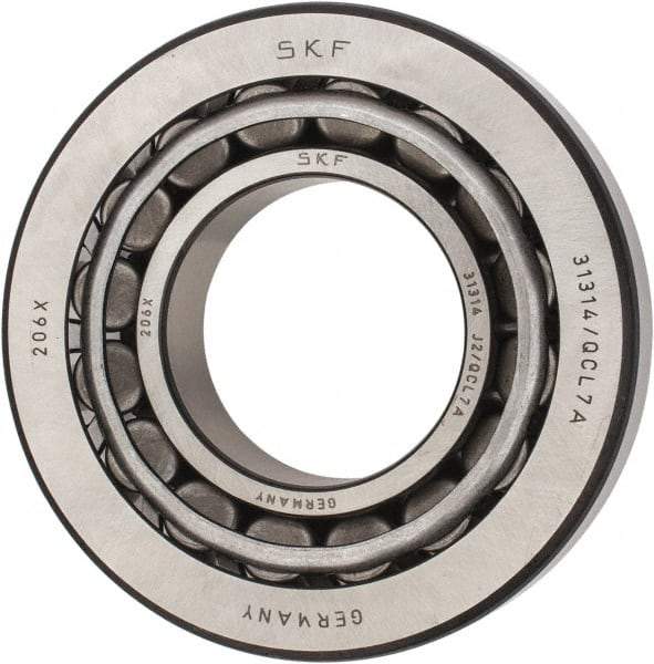 SKF - 70mm Bore Diam, 150mm OD, 38mm Wide, Tapered Roller Bearing - 187,000 N Dynamic Load Capacity, 220,000 N Static Load Capacity - Eagle Tool & Supply
