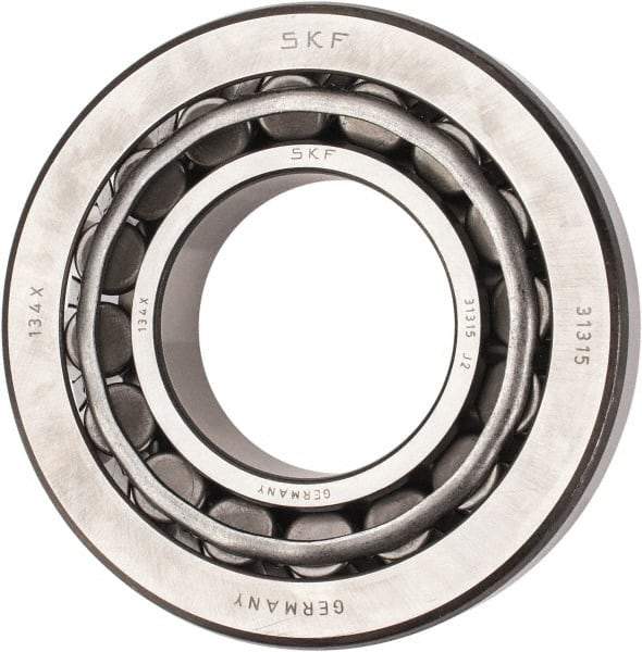 SKF - 75mm Bore Diam, 160mm OD, 40mm Wide, Tapered Roller Bearing - 209,000 N Dynamic Load Capacity, 245,000 N Static Load Capacity - Eagle Tool & Supply