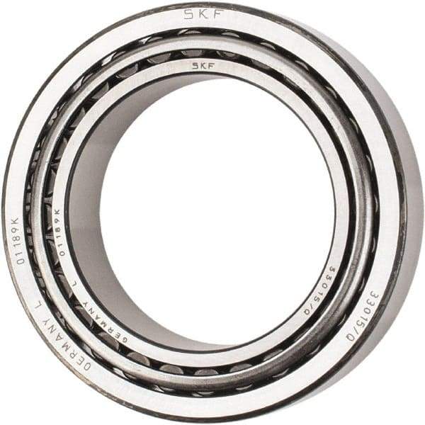 SKF - 75mm Bore Diam, 115mm OD, 31mm Wide, Tapered Roller Bearing - 134,000 N Dynamic Load Capacity, 228,000 N Static Load Capacity - Eagle Tool & Supply