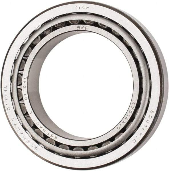 SKF - 80mm Bore Diam, 125mm OD, 29mm Wide, Tapered Roller Bearing - 138,000 N Dynamic Load Capacity, 216,000 N Static Load Capacity - Eagle Tool & Supply