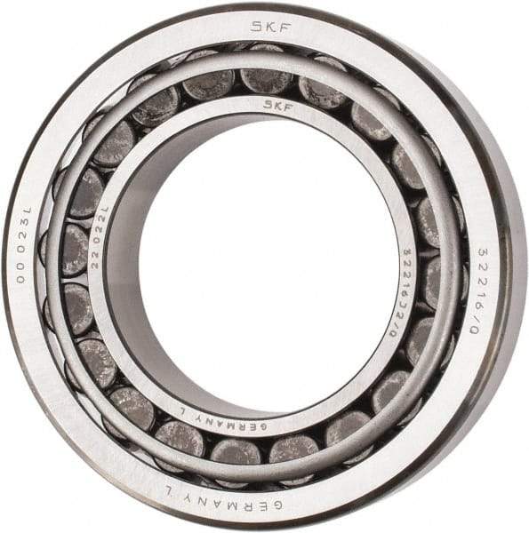 SKF - 80mm Bore Diam, 140mm OD, 35.25mm Wide, Tapered Roller Bearing - 187,000 N Dynamic Load Capacity, 245,000 N Static Load Capacity - Eagle Tool & Supply