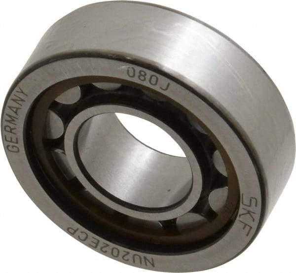 SKF - 15mm Bore Diam, 35mm Outside Diam, 11mm Wide Cylindrical Roller Bearing - 12,500 N Dynamic Capacity, 10,200 Lbs. Static Capacity - Eagle Tool & Supply