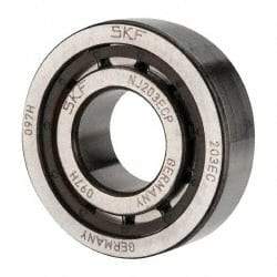 SKF - 17mm Bore Diam, 40mm Outside Diam, 12mm Wide Cylindrical Roller Bearing - 17,200 N Dynamic Capacity, 14,300 Lbs. Static Capacity - Eagle Tool & Supply