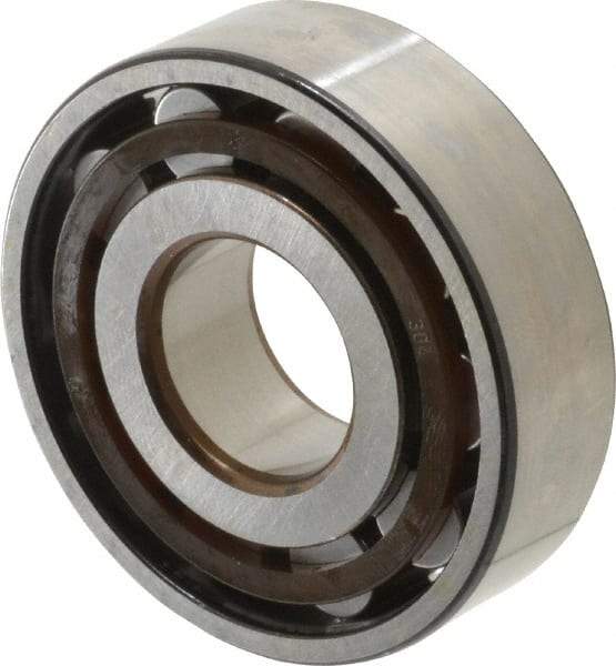 SKF - 20mm Bore Diam, 52mm Outside Diam, 15mm Wide Cylindrical Roller Bearing - 30,800 N Dynamic Capacity, 26,000 Lbs. Static Capacity - Eagle Tool & Supply