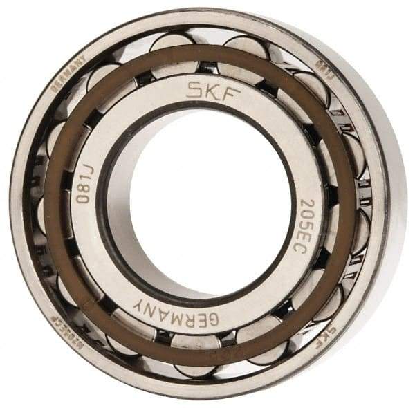 SKF - 25mm Bore Diam, 52mm Outside Diam, 15mm Wide Cylindrical Roller Bearing - 28,600 N Dynamic Capacity, 27,000 Lbs. Static Capacity - Eagle Tool & Supply