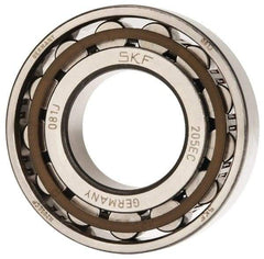 SKF - 25mm Bore Diam, 52mm Outside Diam, 15mm Wide Cylindrical Roller Bearing - 28,600 N Dynamic Capacity, 27,000 Lbs. Static Capacity - Eagle Tool & Supply