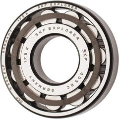 SKF - 25mm Bore Diam, 62mm Outside Diam, 17mm Wide Cylindrical Roller Bearing - 40,200 N Dynamic Capacity, 36,500 Lbs. Static Capacity - Eagle Tool & Supply