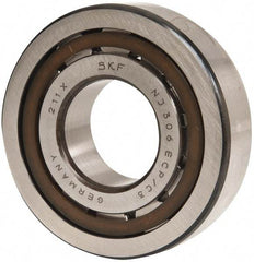 SKF - 30mm Bore Diam, 72mm Outside Diam, 19mm Wide Cylindrical Roller Bearing - 51,200 N Dynamic Capacity, 48,000 Lbs. Static Capacity - Eagle Tool & Supply