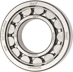 SKF - 30mm Bore Diam, 62mm Outside Diam, 16mm Wide Cylindrical Roller Bearing - 38,000 N Dynamic Capacity, 36,500 Lbs. Static Capacity - Eagle Tool & Supply