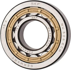 SKF - 30mm Bore Diam, 72mm Outside Diam, 19mm Wide Cylindrical Roller Bearing - 51,200 N Dynamic Capacity, 48,000 Lbs. Static Capacity - Eagle Tool & Supply