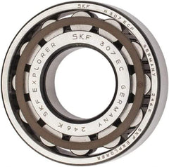 SKF - 35mm Bore Diam, 80mm Outside Diam, 21mm Wide Cylindrical Roller Bearing - 64,400 N Dynamic Capacity, 63,000 Lbs. Static Capacity - Eagle Tool & Supply