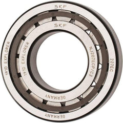SKF - 35mm Bore Diam, 72mm Outside Diam, 17mm Wide Cylindrical Roller Bearing - 48,400 N Dynamic Capacity, 48,000 Lbs. Static Capacity - Eagle Tool & Supply