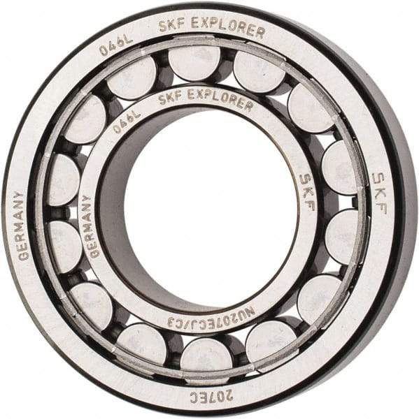 SKF - 35mm Bore Diam, 72mm Outside Diam, 17mm Wide Cylindrical Roller Bearing - 48,400 N Dynamic Capacity, 48,000 Lbs. Static Capacity - Eagle Tool & Supply