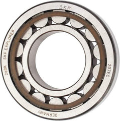 SKF - 35mm Bore Diam, 72mm Outside Diam, 17mm Wide Cylindrical Roller Bearing - 48,400 N Dynamic Capacity, 48,000 Lbs. Static Capacity - Eagle Tool & Supply