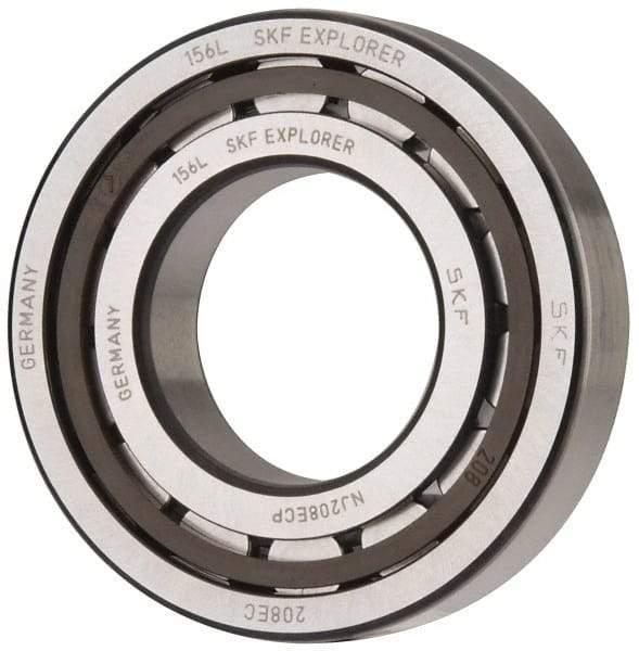 SKF - 40mm Bore Diam, 80mm Outside Diam, 18mm Wide Cylindrical Roller Bearing - 53,900 N Dynamic Capacity, 53,000 Lbs. Static Capacity - Eagle Tool & Supply