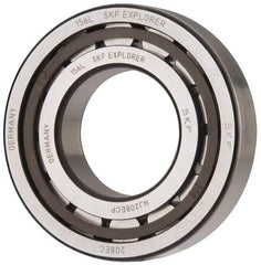 SKF - 40mm Bore Diam, 80mm Outside Diam, 18mm Wide Cylindrical Roller Bearing - 53,900 N Dynamic Capacity, 53,000 Lbs. Static Capacity - Eagle Tool & Supply