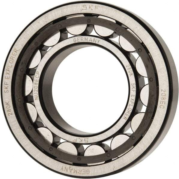SKF - 40mm Bore Diam, 80mm Outside Diam, 18mm Wide Cylindrical Roller Bearing - 53,900 N Dynamic Capacity, 53,000 Lbs. Static Capacity - Eagle Tool & Supply
