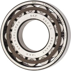 SKF - 45mm Bore Diam, 100mm Outside Diam, 25mm Wide Cylindrical Roller Bearing - 99,000 N Dynamic Capacity, 100,000 Lbs. Static Capacity - Eagle Tool & Supply