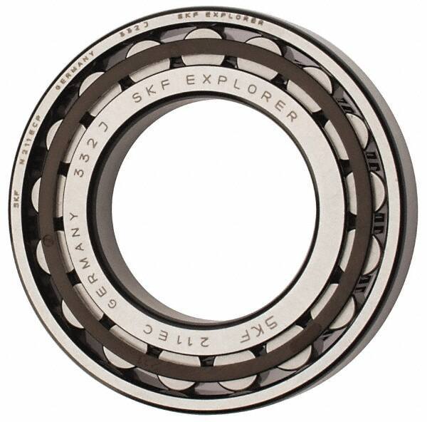 SKF - 55mm Bore Diam, 100mm Outside Diam, 21mm Wide Cylindrical Roller Bearing - 84,200 N Dynamic Capacity, 95,000 Lbs. Static Capacity - Eagle Tool & Supply
