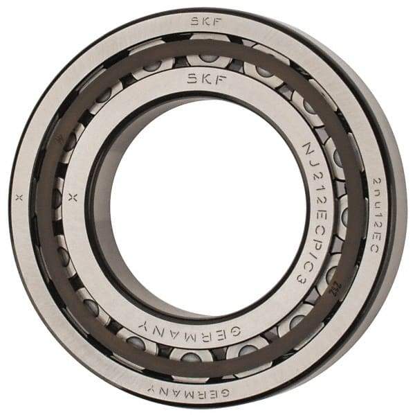 SKF - 60mm Bore Diam, 110mm Outside Diam, 22mm Wide Cylindrical Roller Bearing - 93,500 N Dynamic Capacity, 102,000 Lbs. Static Capacity - Eagle Tool & Supply