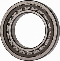 SKF - 75mm Bore Diam, 130mm Outside Diam, 25mm Wide Cylindrical Roller Bearing - 130,000 N Dynamic Capacity, 156,000 Lbs. Static Capacity - Eagle Tool & Supply